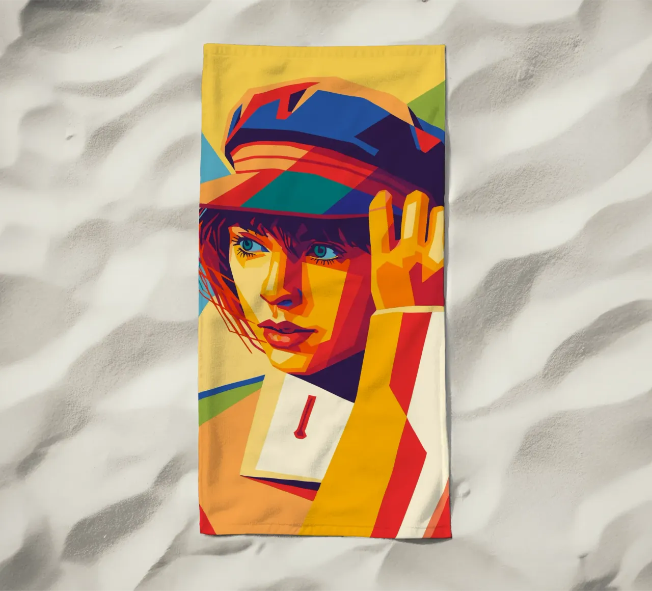 swifties retro pop art wpap serviette de plage de aiswa