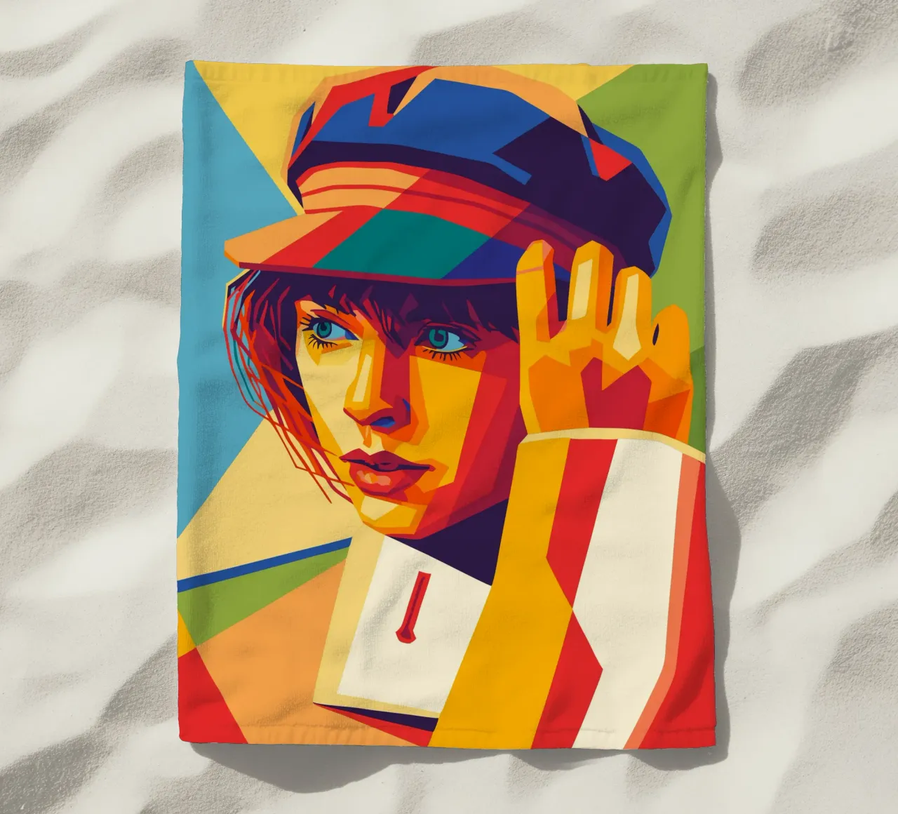 swifties retro pop art wpap serviette de plage de aiswa