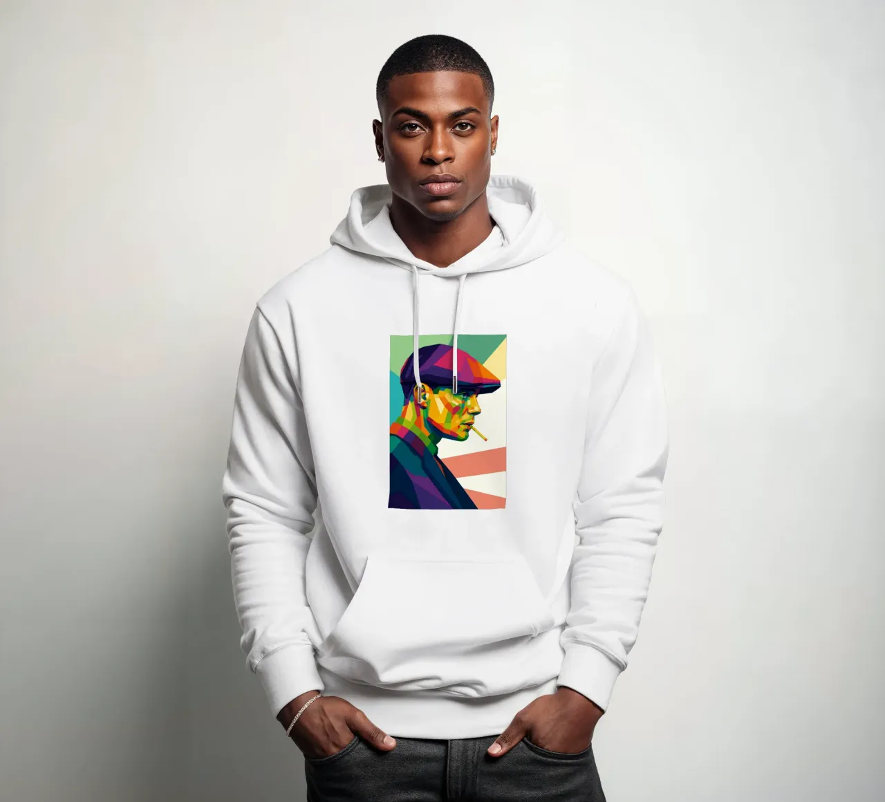 thomas shelby retro pop art wpap felpa con cappuccio da aiswa