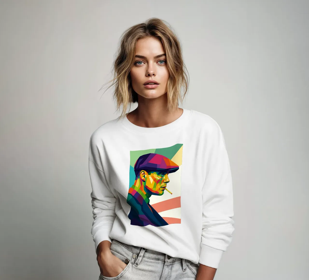 thomas shelby retro pop art wpap felpa da aiswa