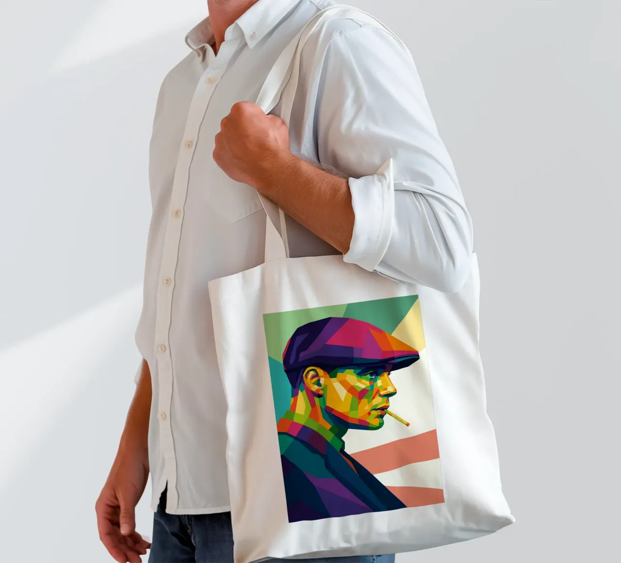 thomas shelby retro pop art wpap borsa in juta da aiswa