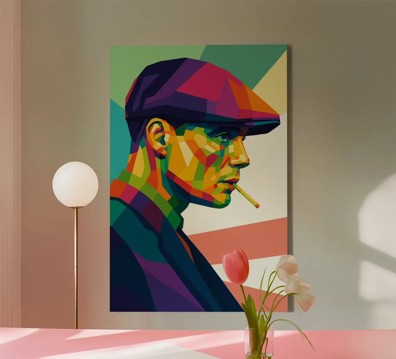 thomas shelby retro pop art wpap tela con Cornice a cassetta da aiswa