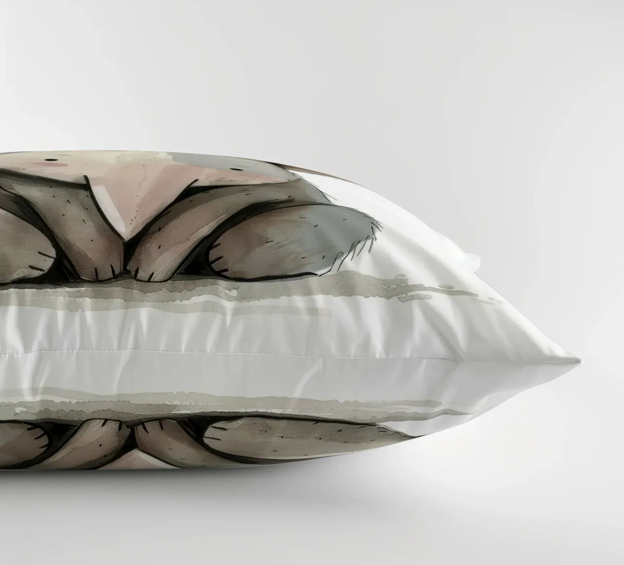 Illustrazione stilizzata di un coniglio seduto cuscino da DesignDoodle