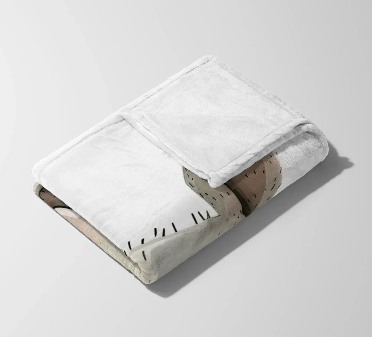 Illustrazione stilizzata di un coniglio seduto coperta in pile da DesignDoodle
