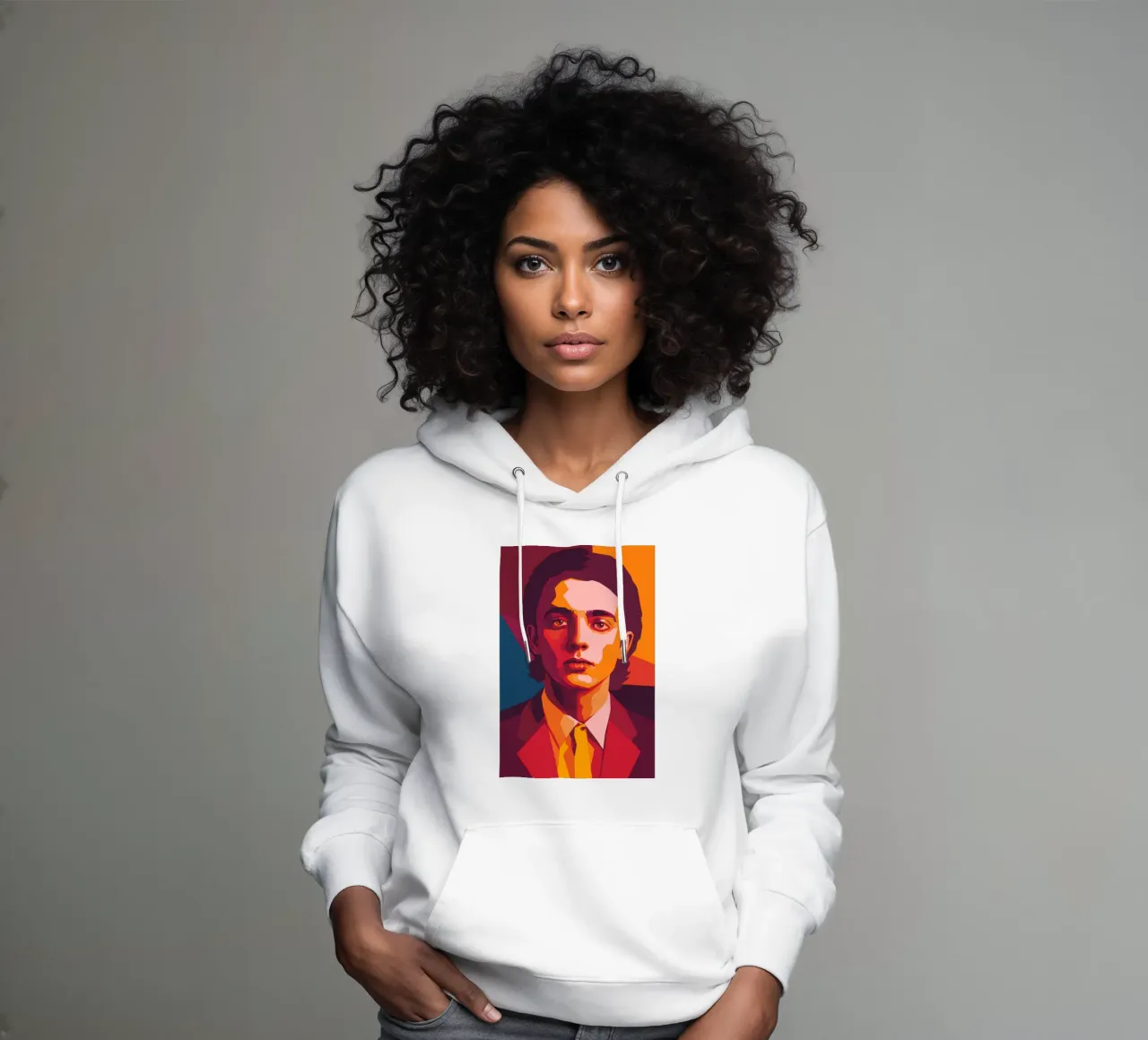 timothee chalamet retro pop art wpap felpa con cappuccio da aiswa