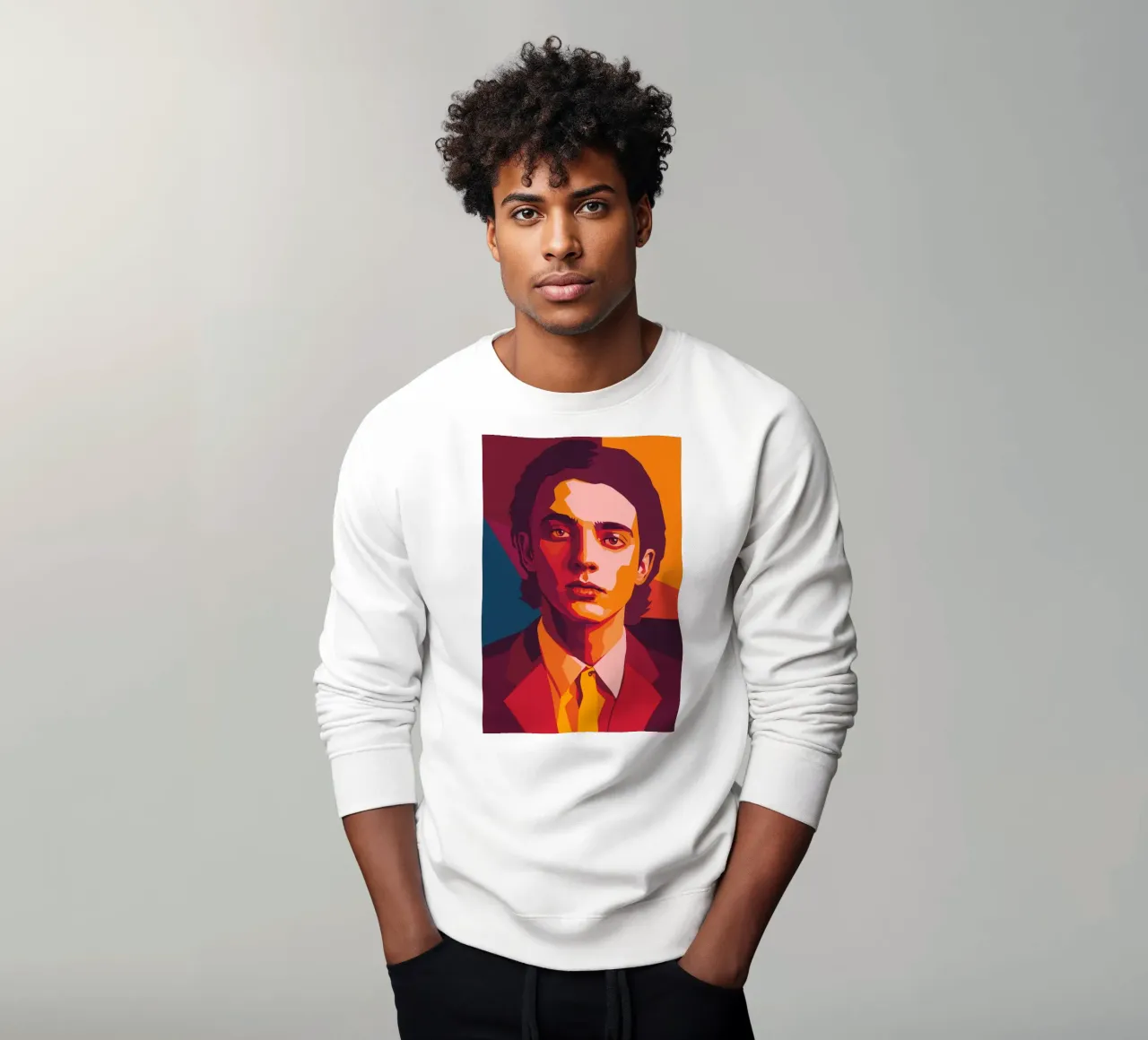timothee chalamet retro pop art wpap sweat de aiswa
