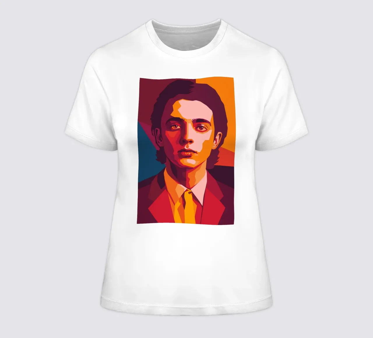 timothee chalamet retro pop art wpap t-shirt da donna da aiswa