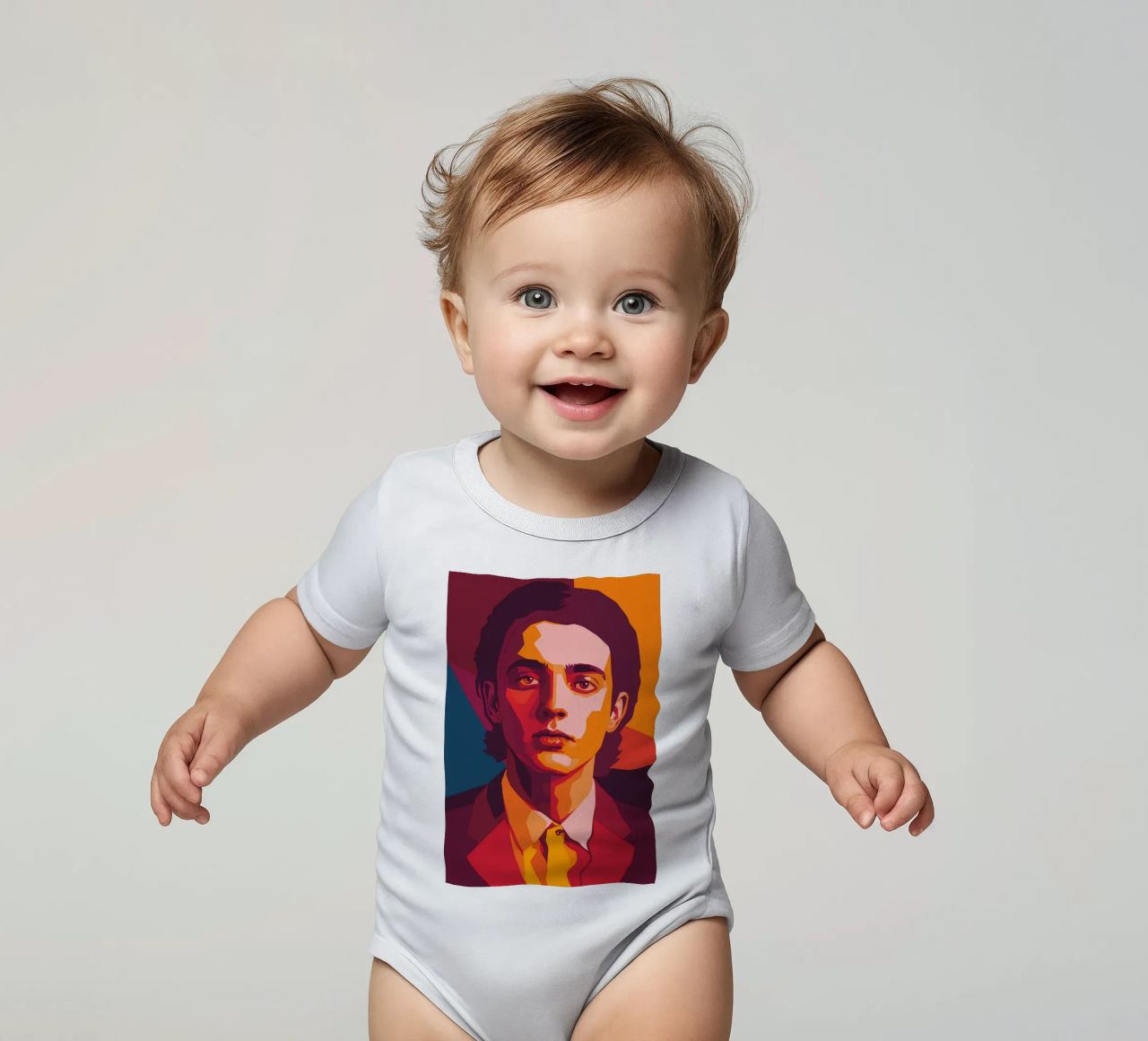 timothee chalamet retro pop art wpap body neonato maniche corte da aiswa