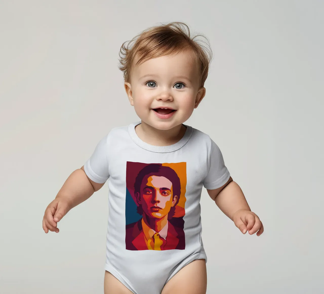timothee chalamet retro pop art wpap body neonato maniche corte da aiswa