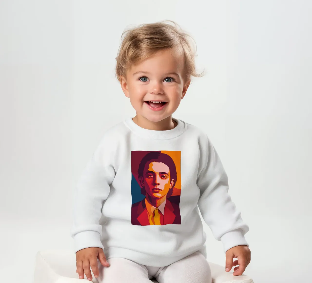 timothee chalamet retro pop art wpap felpa neonato da aiswa