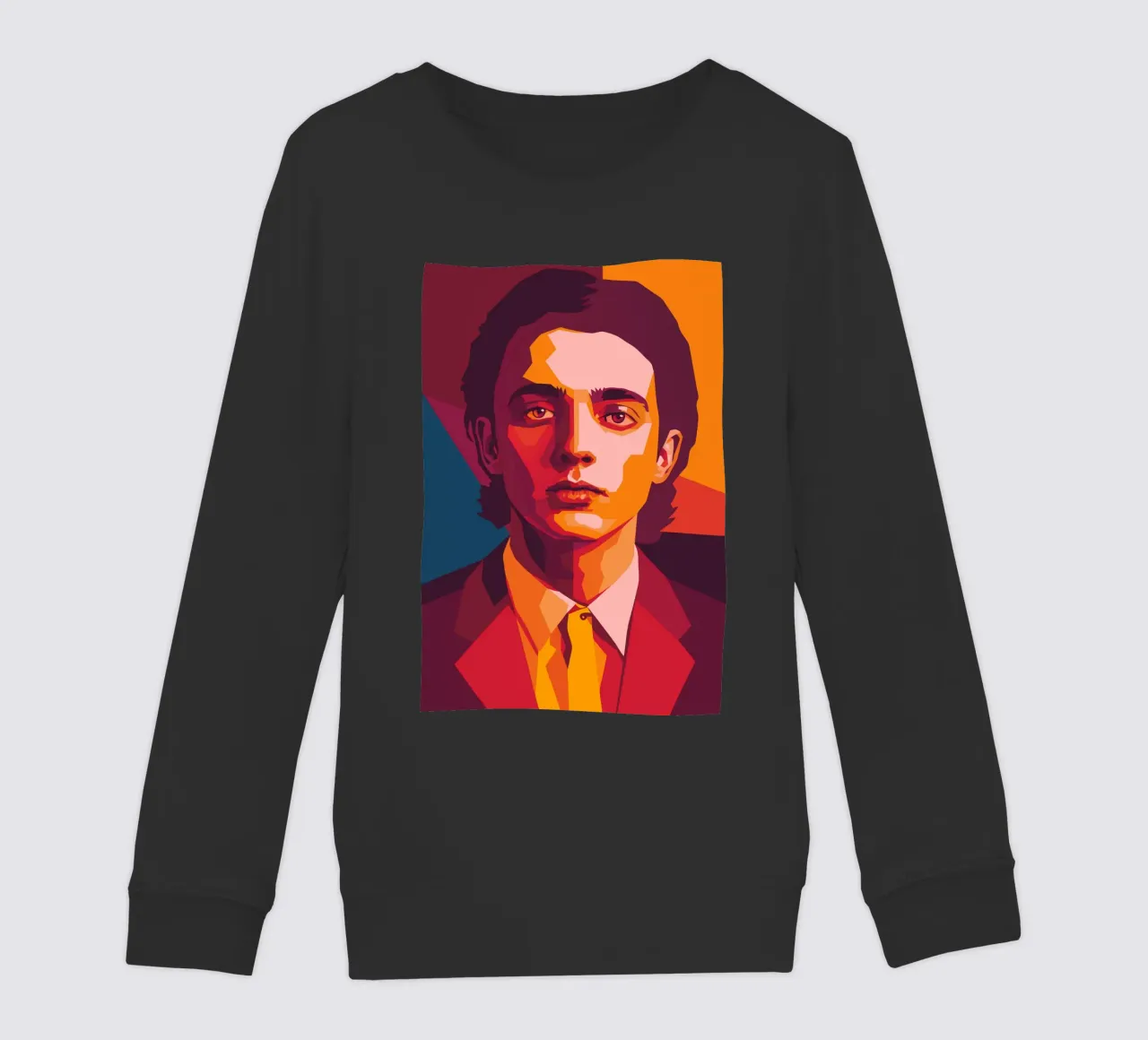 timothee chalamet retro pop art wpap felpa bambino da aiswa