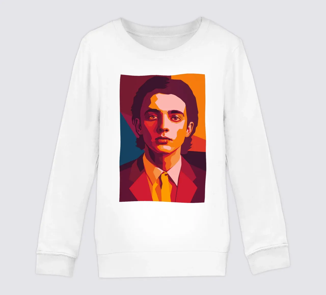 timothee chalamet retro pop art wpap felpa bambino da aiswa