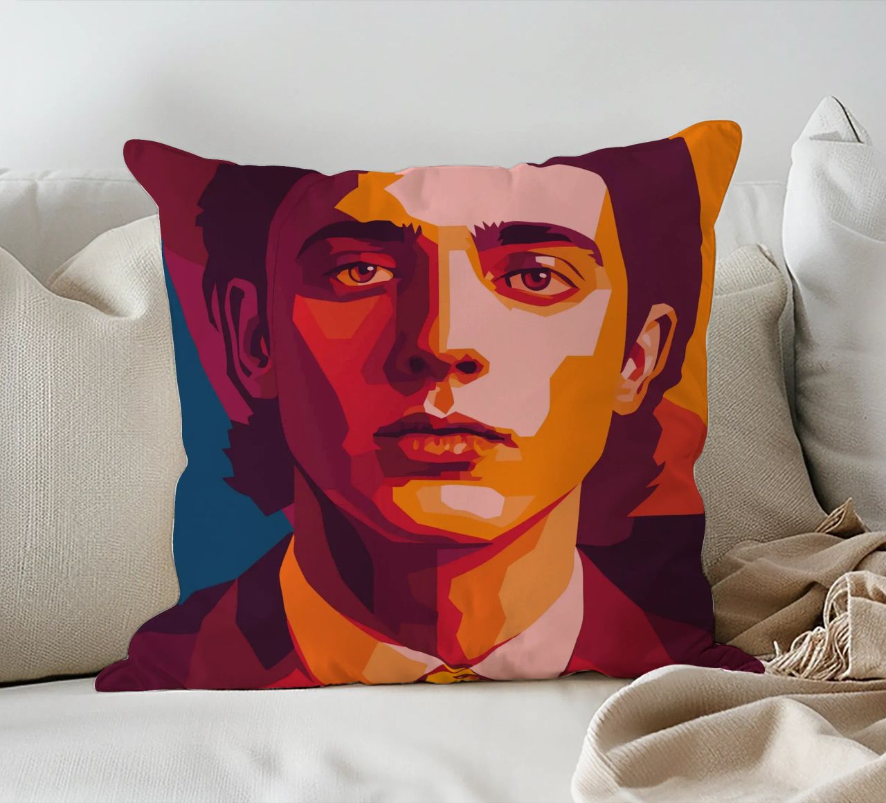 timothee chalamet retro pop art wpap cuscino da aiswa