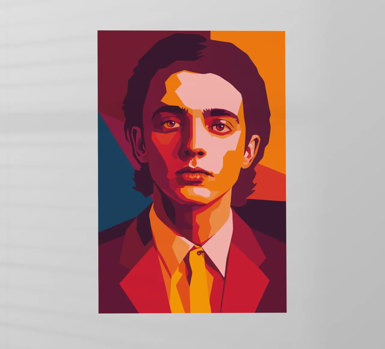 timothee chalamet retro pop art wpap pellicola backlit da aiswa