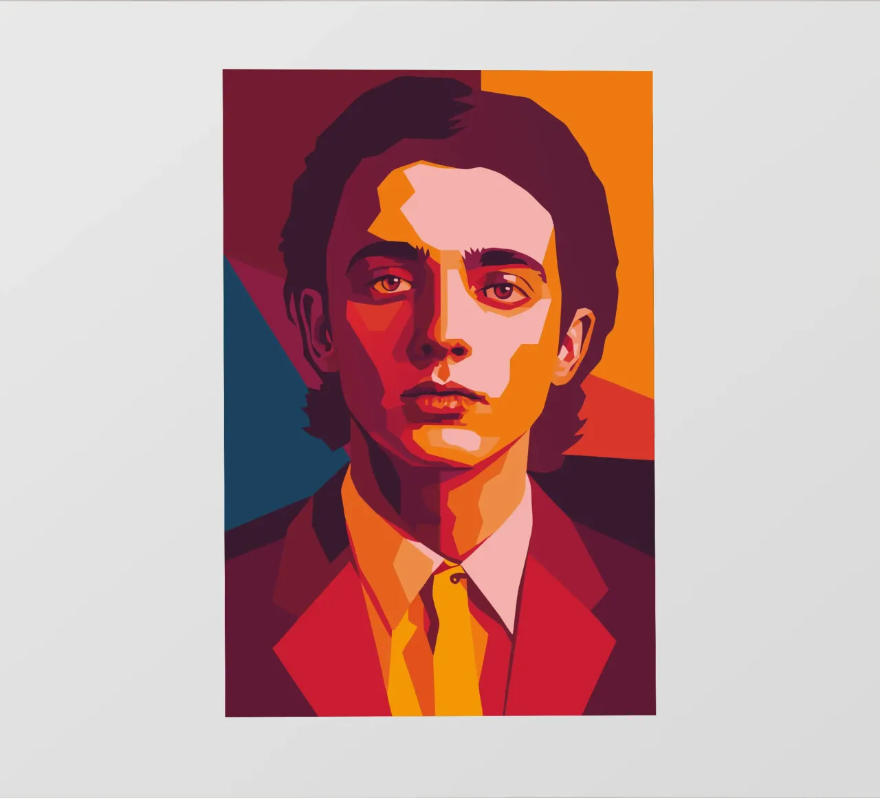 timothee chalamet retro pop kunst wpap Backlit Folie von aiswa