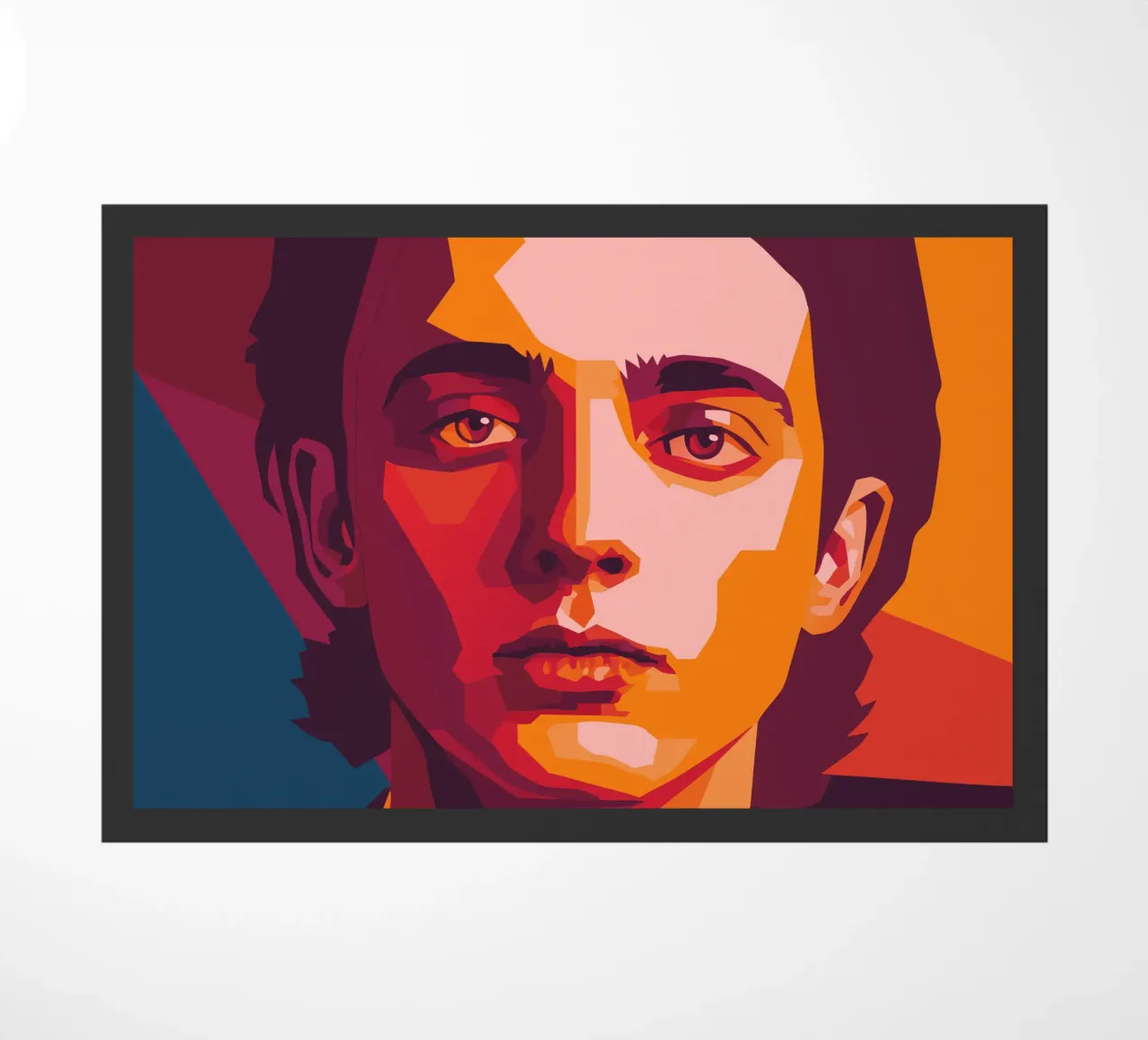 timothee chalamet retro popart wpap deurmat van aiswa
