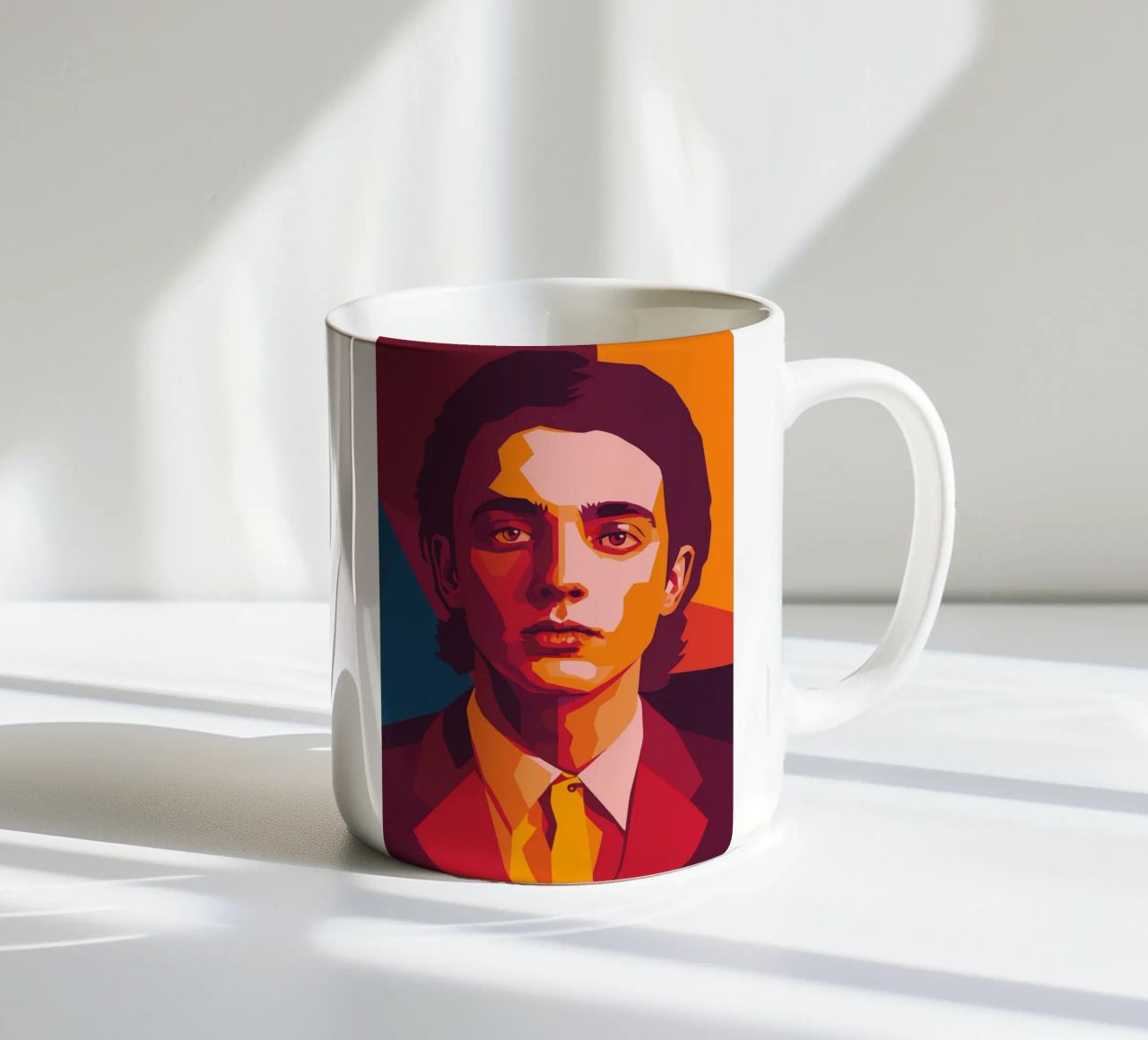 timothee chalamet retro pop art wpap tazza in ceramica da aiswa