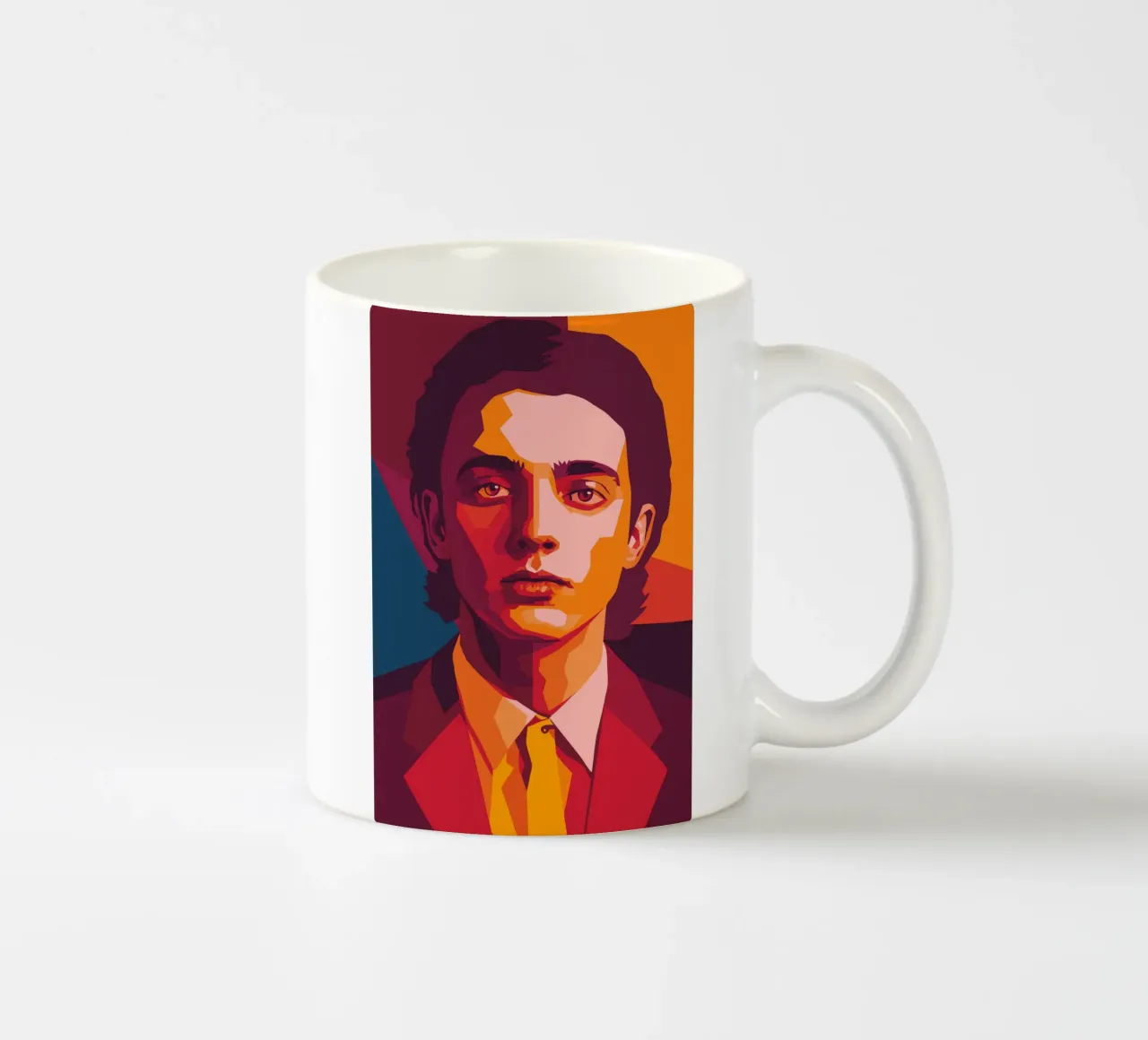 timothee chalamet retro pop art wpap mug en céramique de aiswa