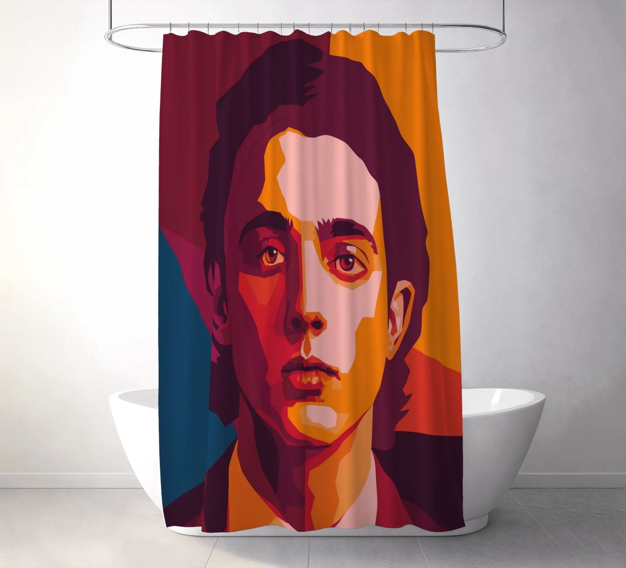 timothee chalamet retro pop art wpap tenda da doccia da aiswa