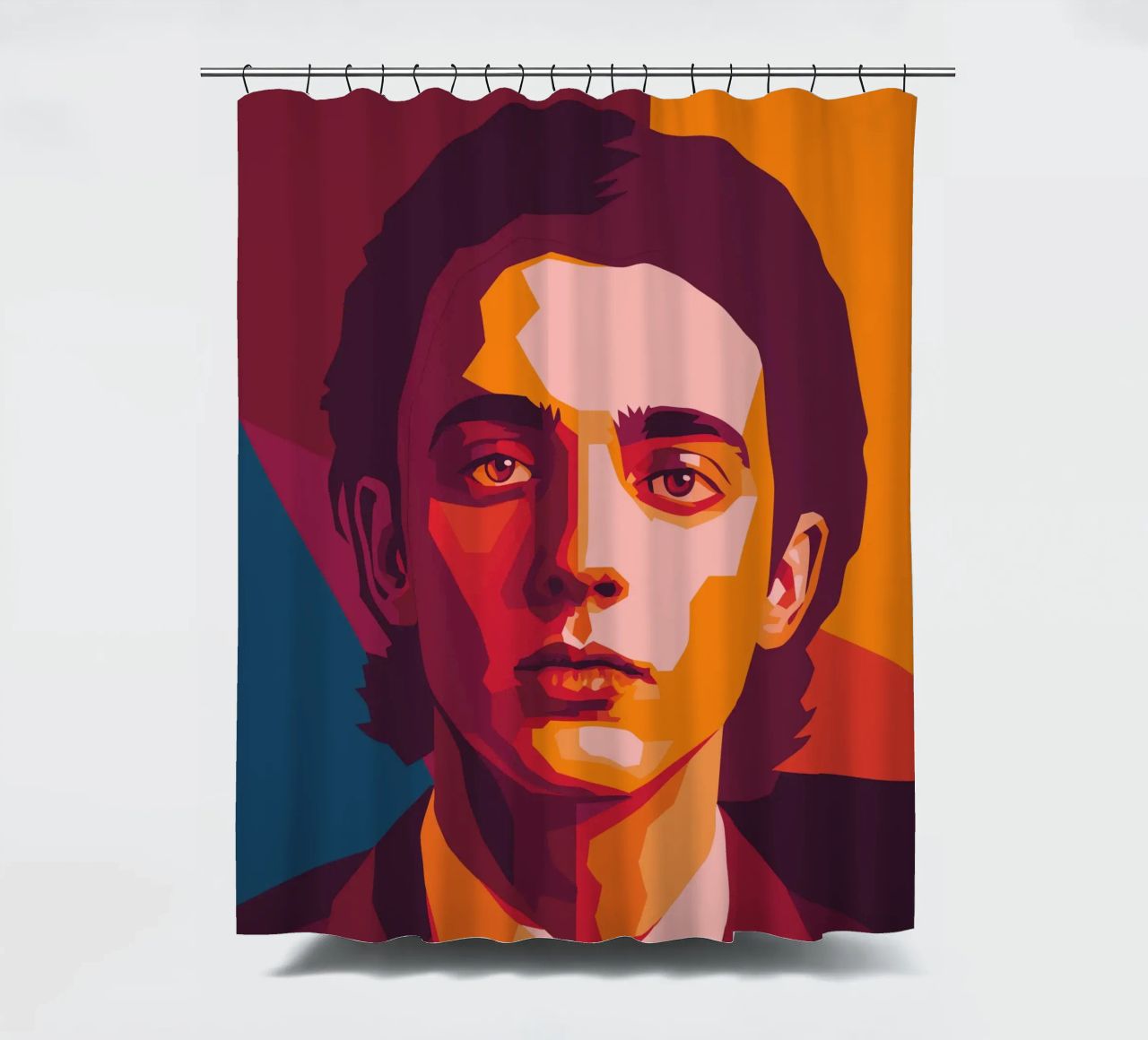 timothee chalamet retro pop art wpap tenda da doccia da aiswa