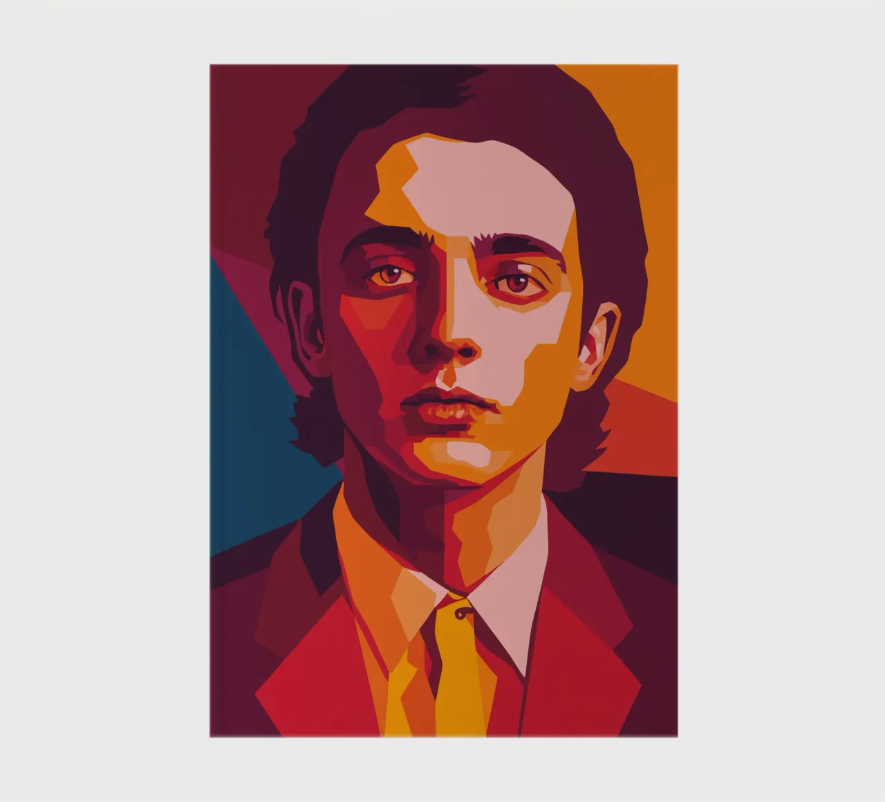 timothee chalamet retro popart wpap notitieboek van aiswa