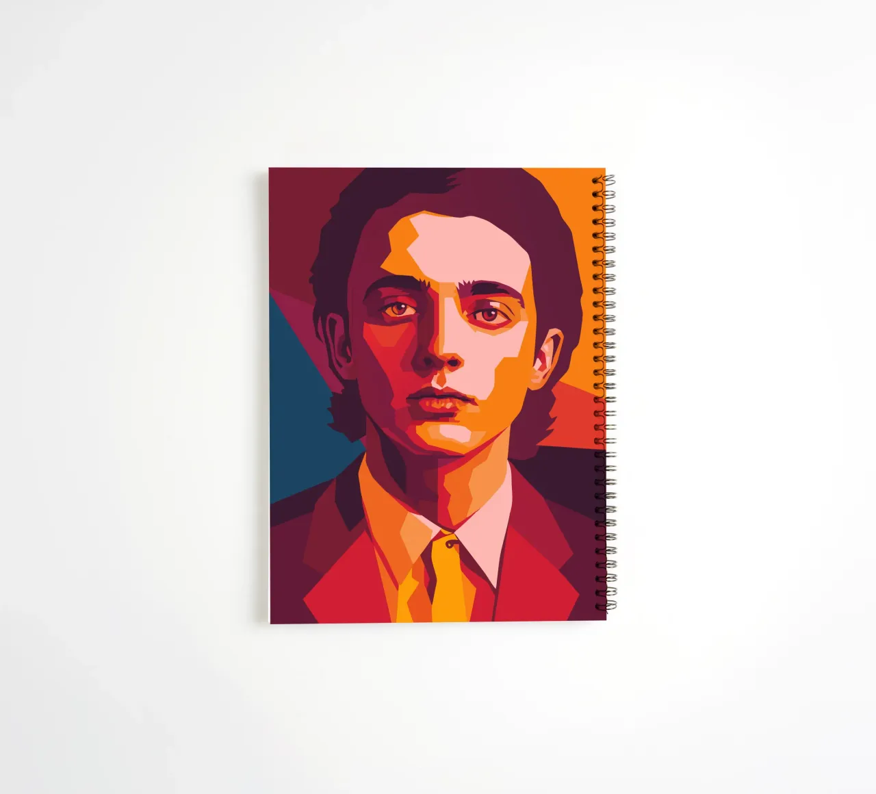 timothee chalamet retro pop art wpap spiral notebook by aiswa