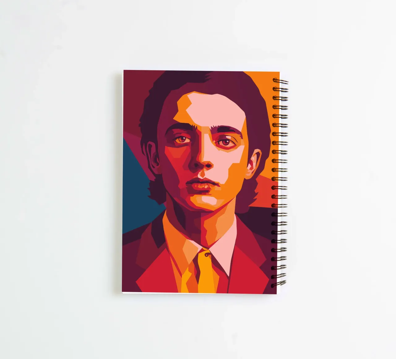 timothee chalamet retro pop art wpap spiral notebook by aiswa