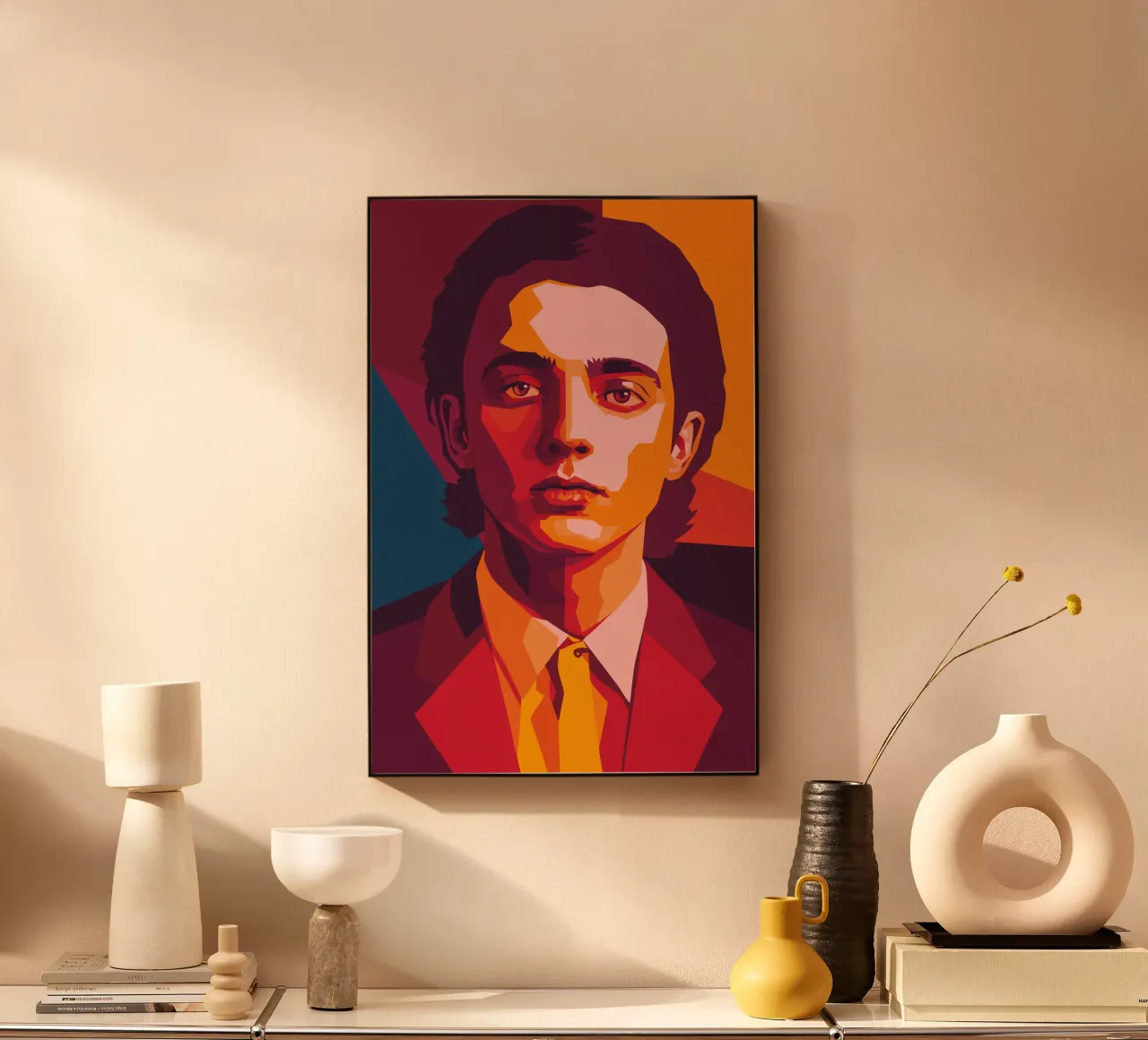 timothee chalamet retro pop art wpap plexiglass da aiswa