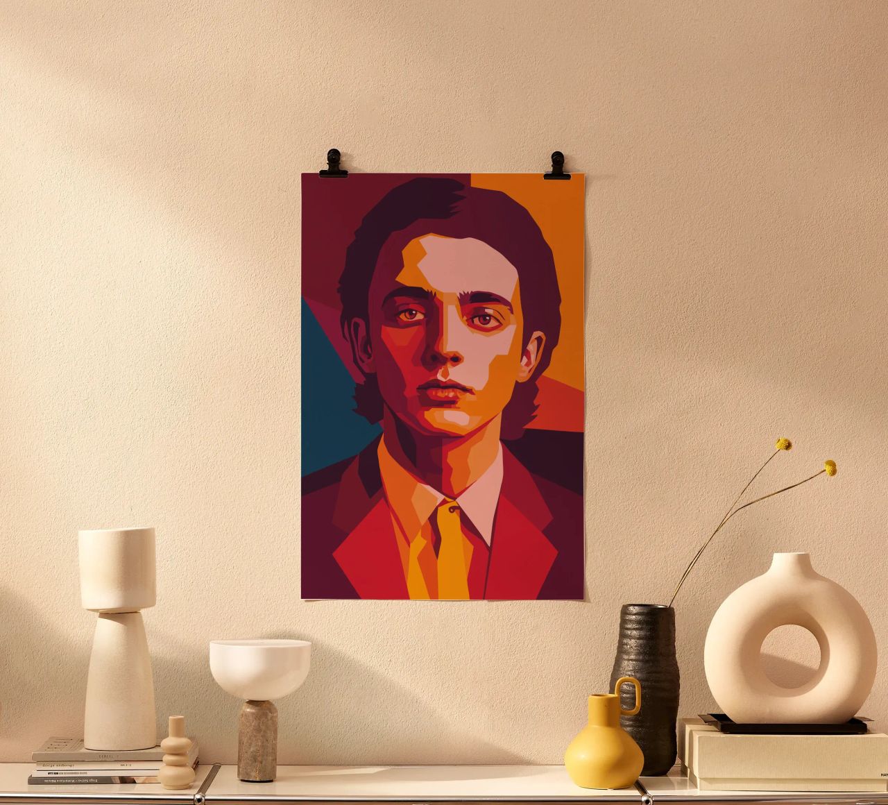timothee chalamet retro pop art wpap poster by aiswa