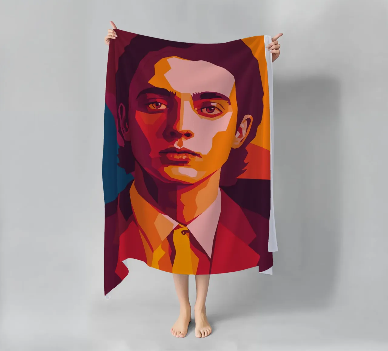 timothee chalamet retro pop art wpap telo mare da aiswa