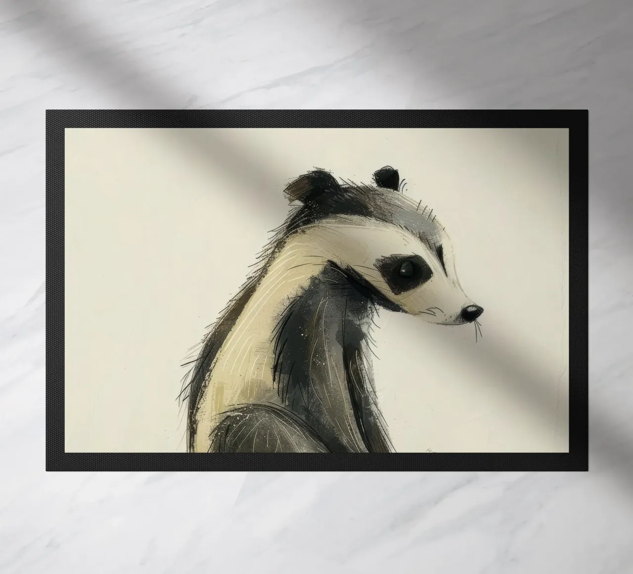 Illustrazione stilizzata di un tasso seduto zerbino da DesignDoodle