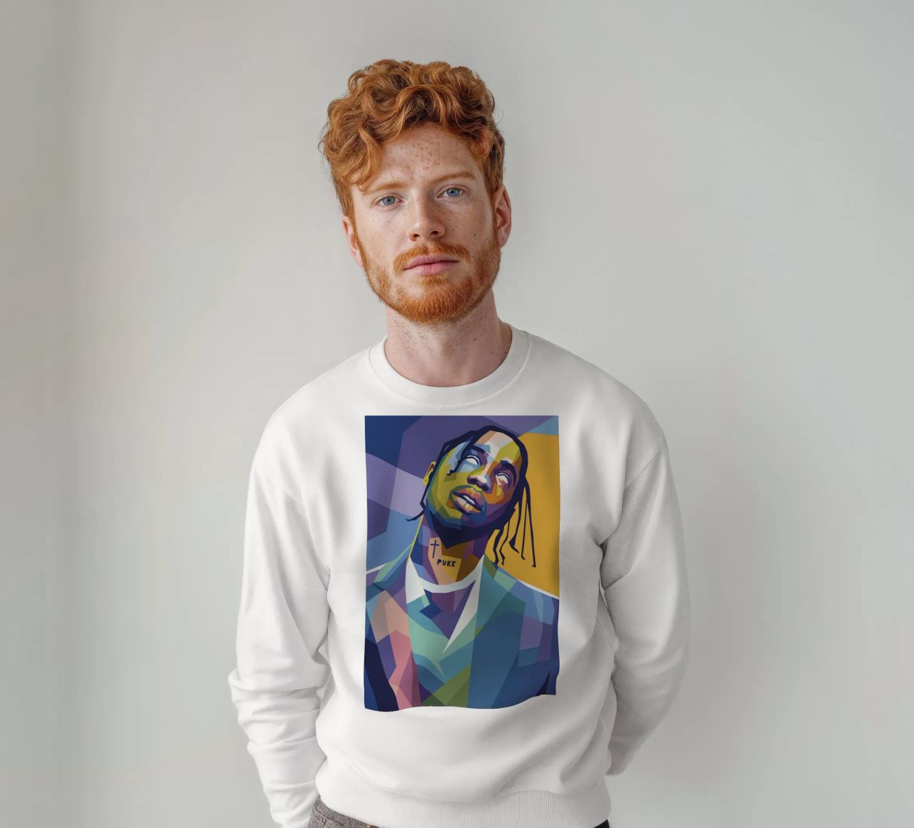 travis retro pop art wpap felpa da aiswa
