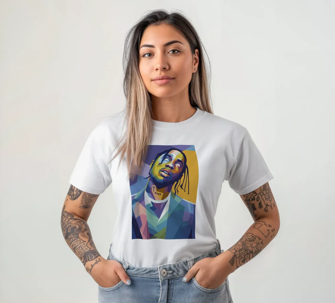 travis retro pop art wpap t-shirt da aiswa