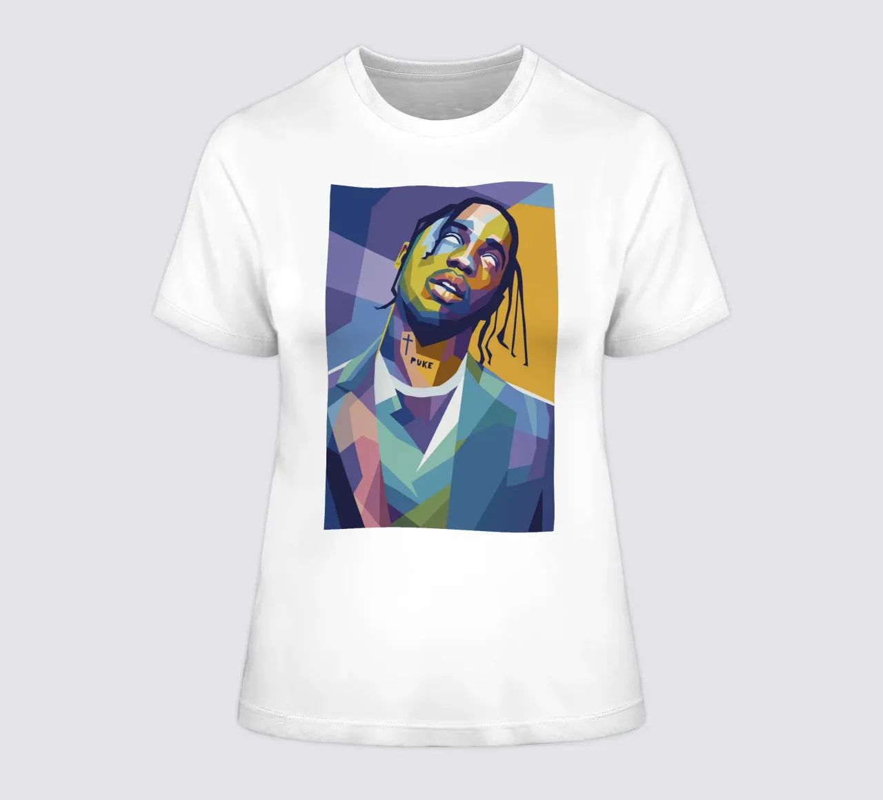 travis retro pop art wpap t-shirt da donna da aiswa