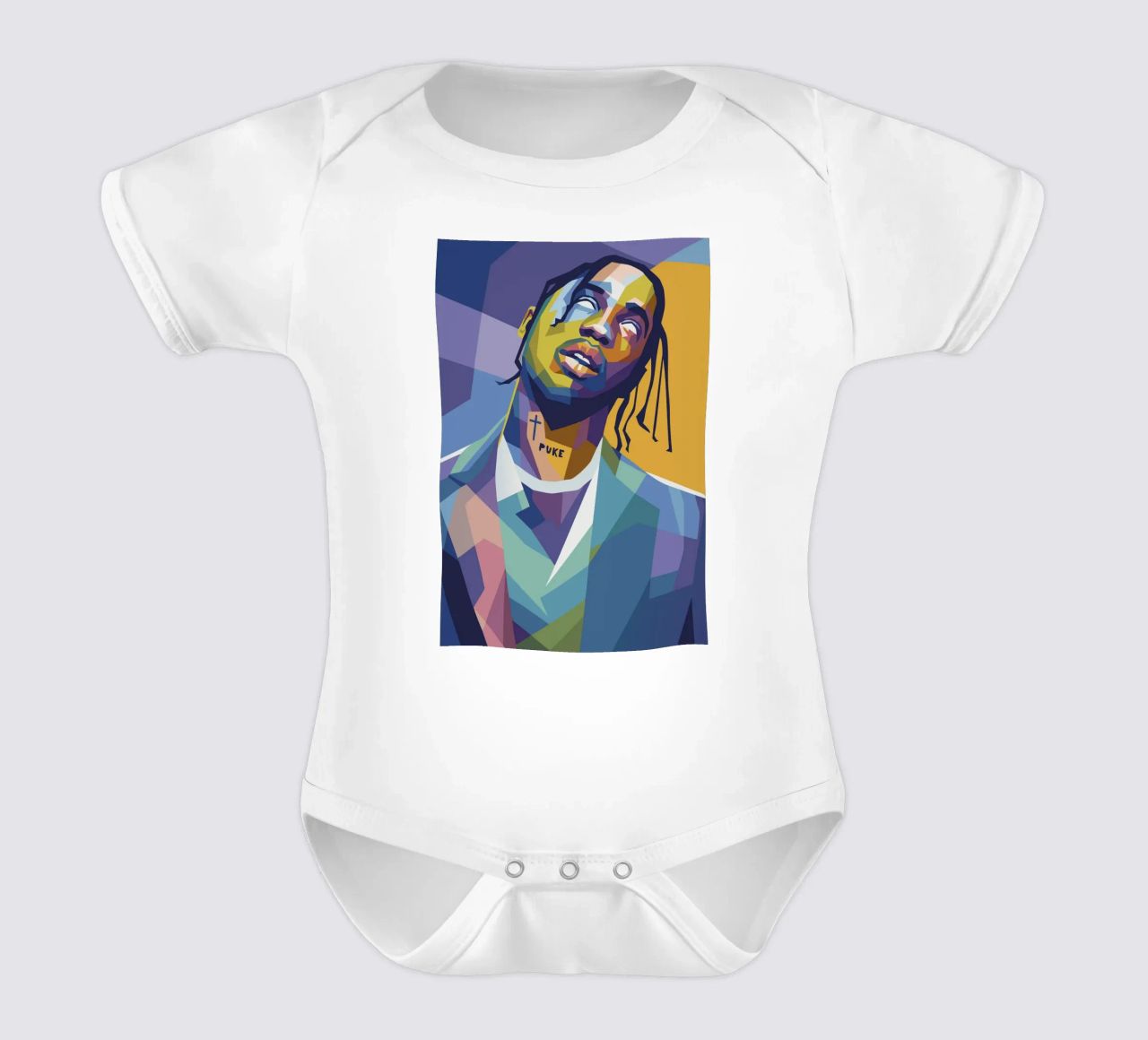 travis retro pop art wpap body neonato maniche corte da aiswa