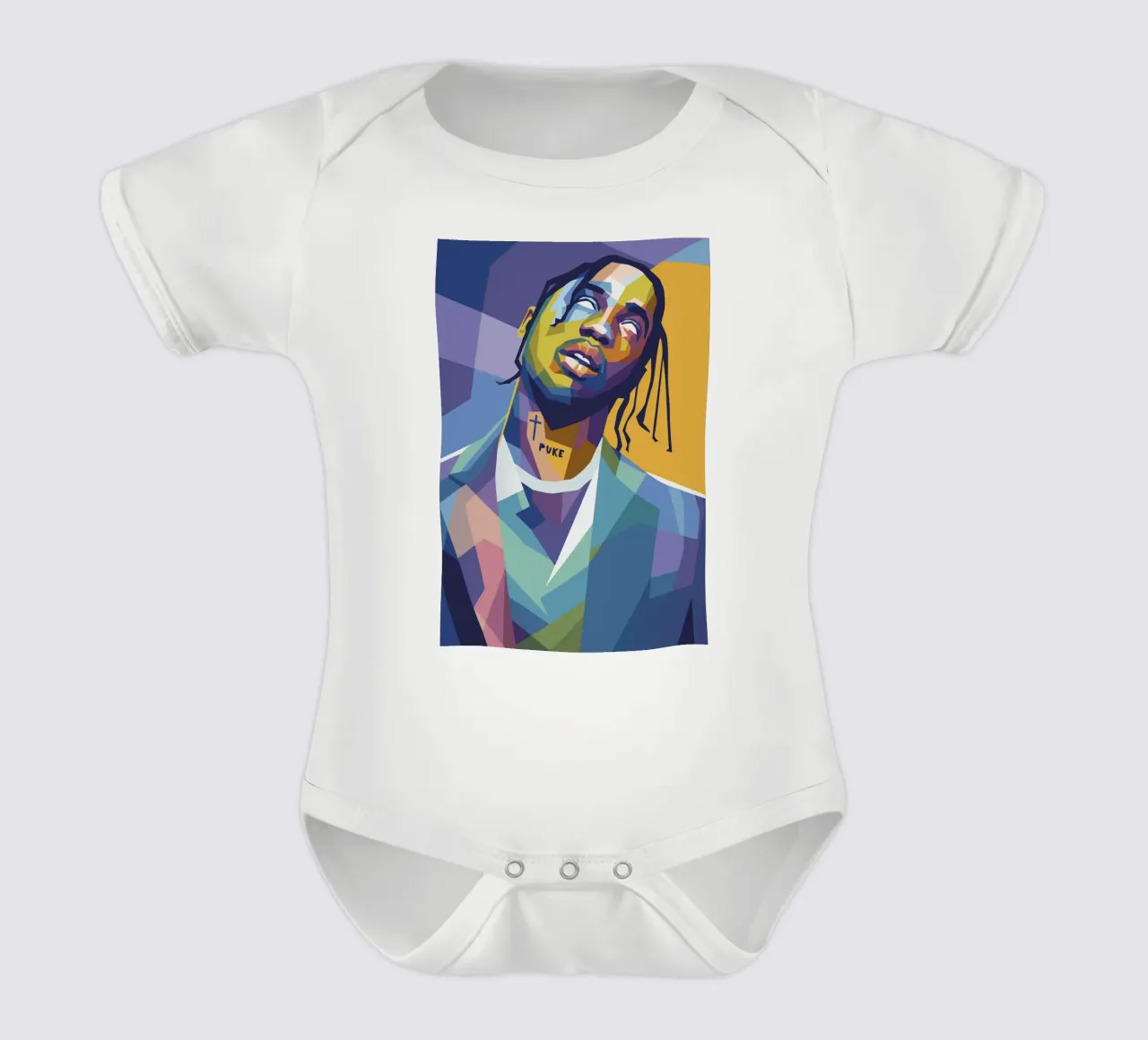 travis retro pop art wpap body neonato maniche corte da aiswa