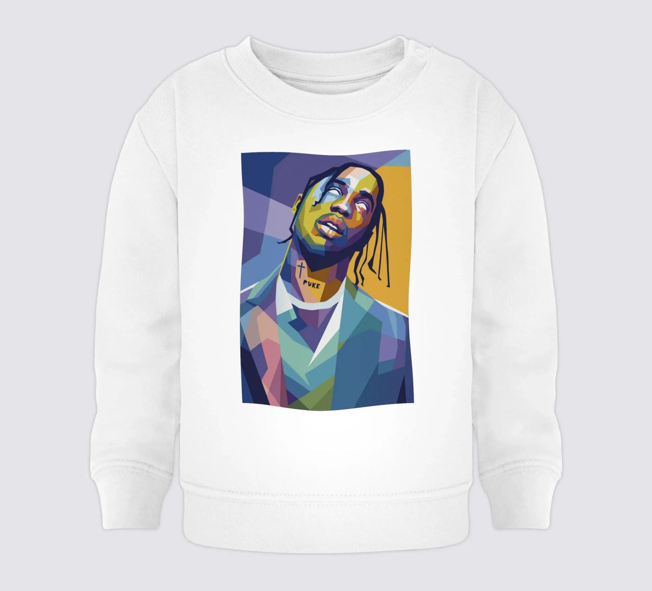 travis retro pop art wpap felpa neonato da aiswa