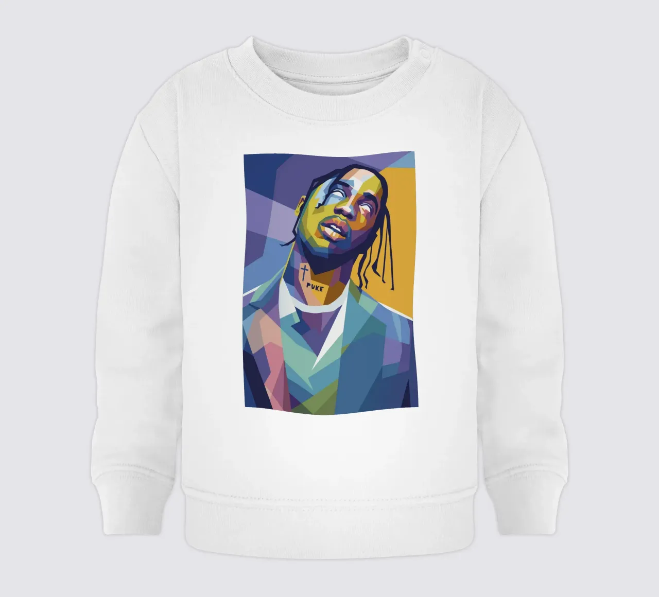 travis retro pop art wpap felpa neonato da aiswa