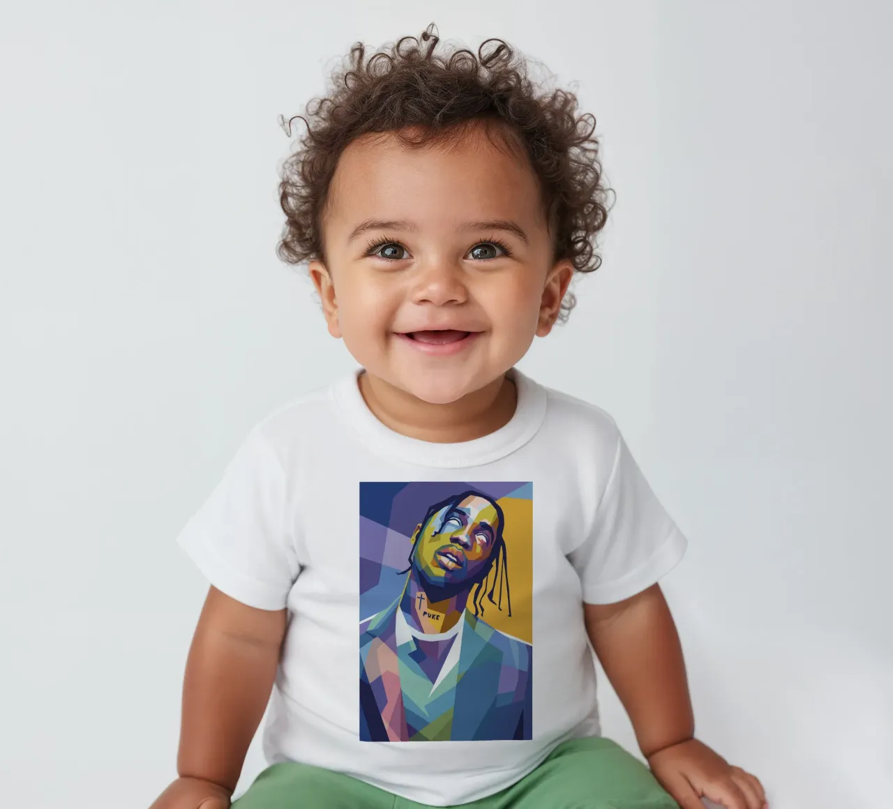 travis retro pop art wpap maglietta neonato da aiswa