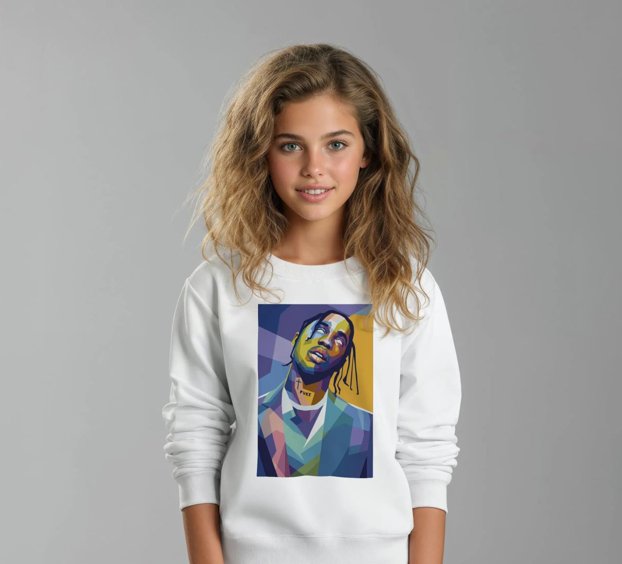 travis retro pop art wpap felpa bambino da aiswa