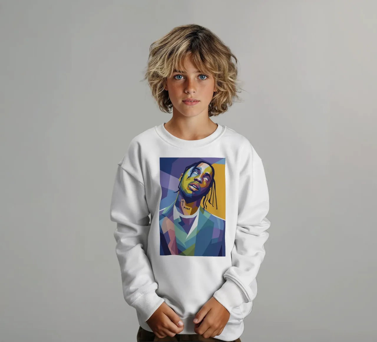 travis retro popart wpap kinder sweatshirt van aiswa