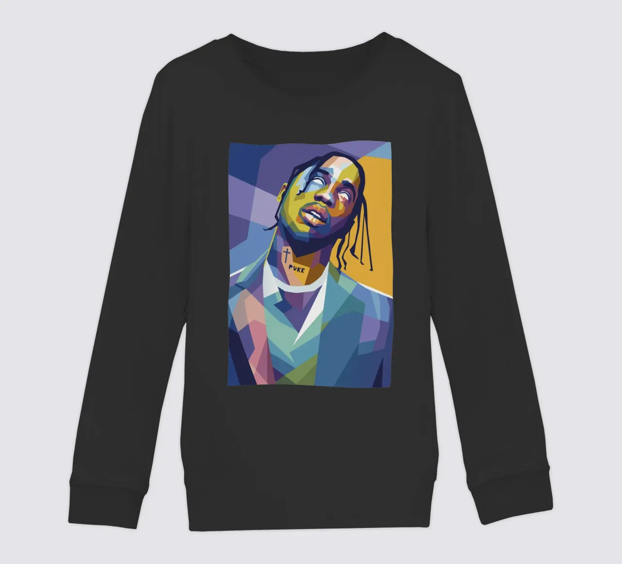 travis retro pop art wpap felpa bambino da aiswa