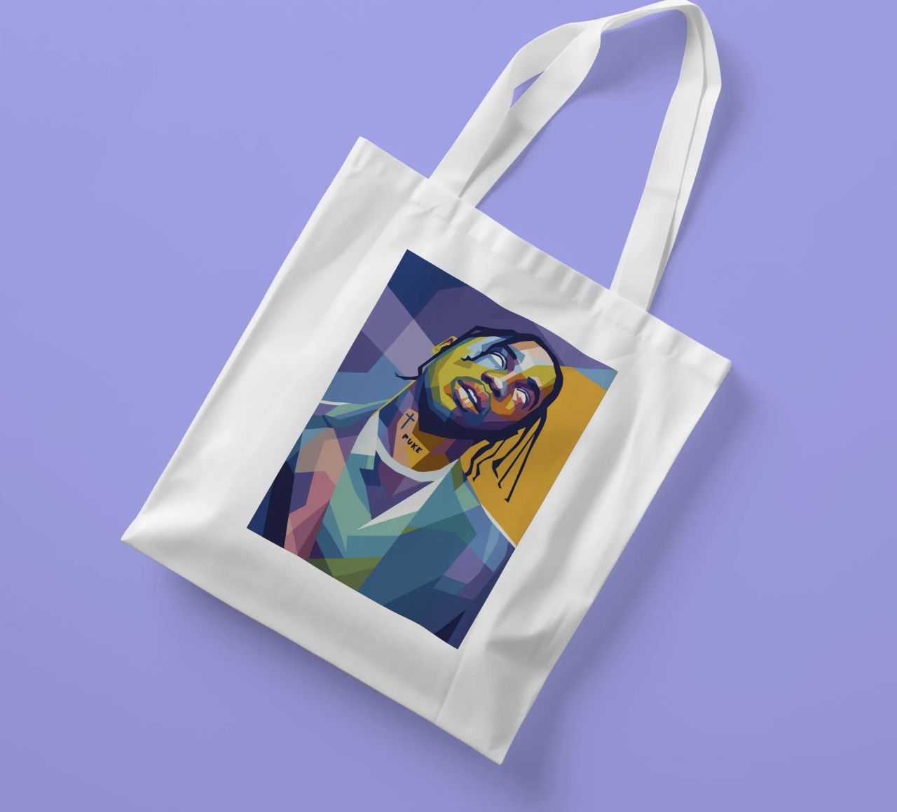 travis retro pop art wpap borsa in juta da aiswa