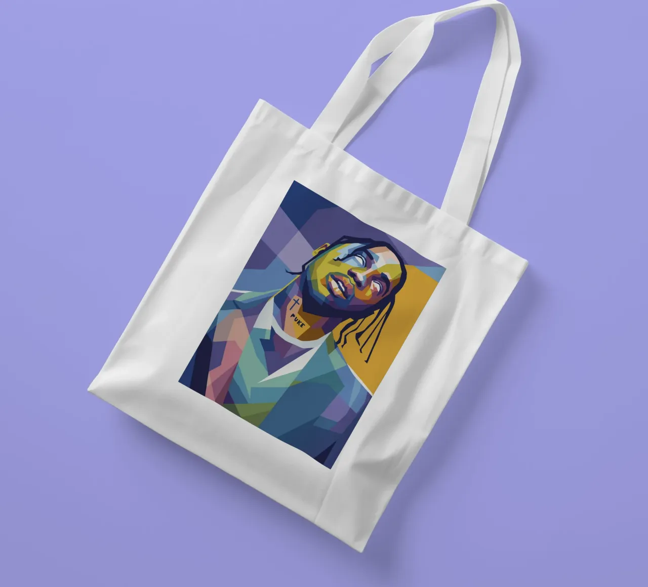 travis retro pop art wpap borsa in juta da aiswa