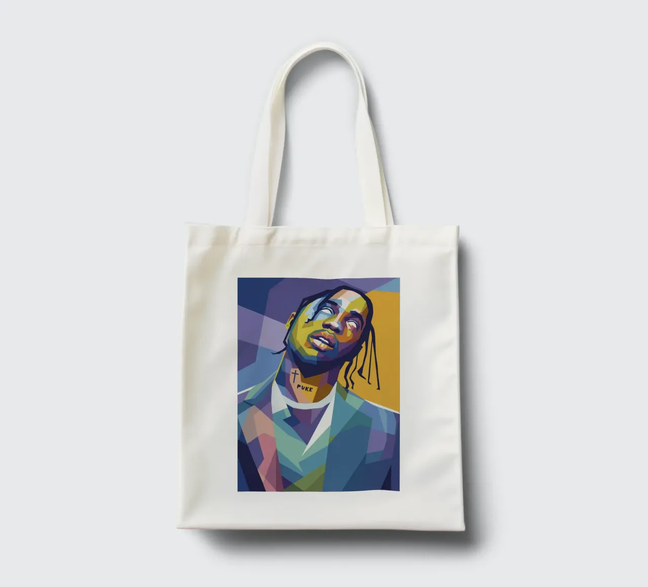 travis retro pop art wpap borsa in juta da aiswa