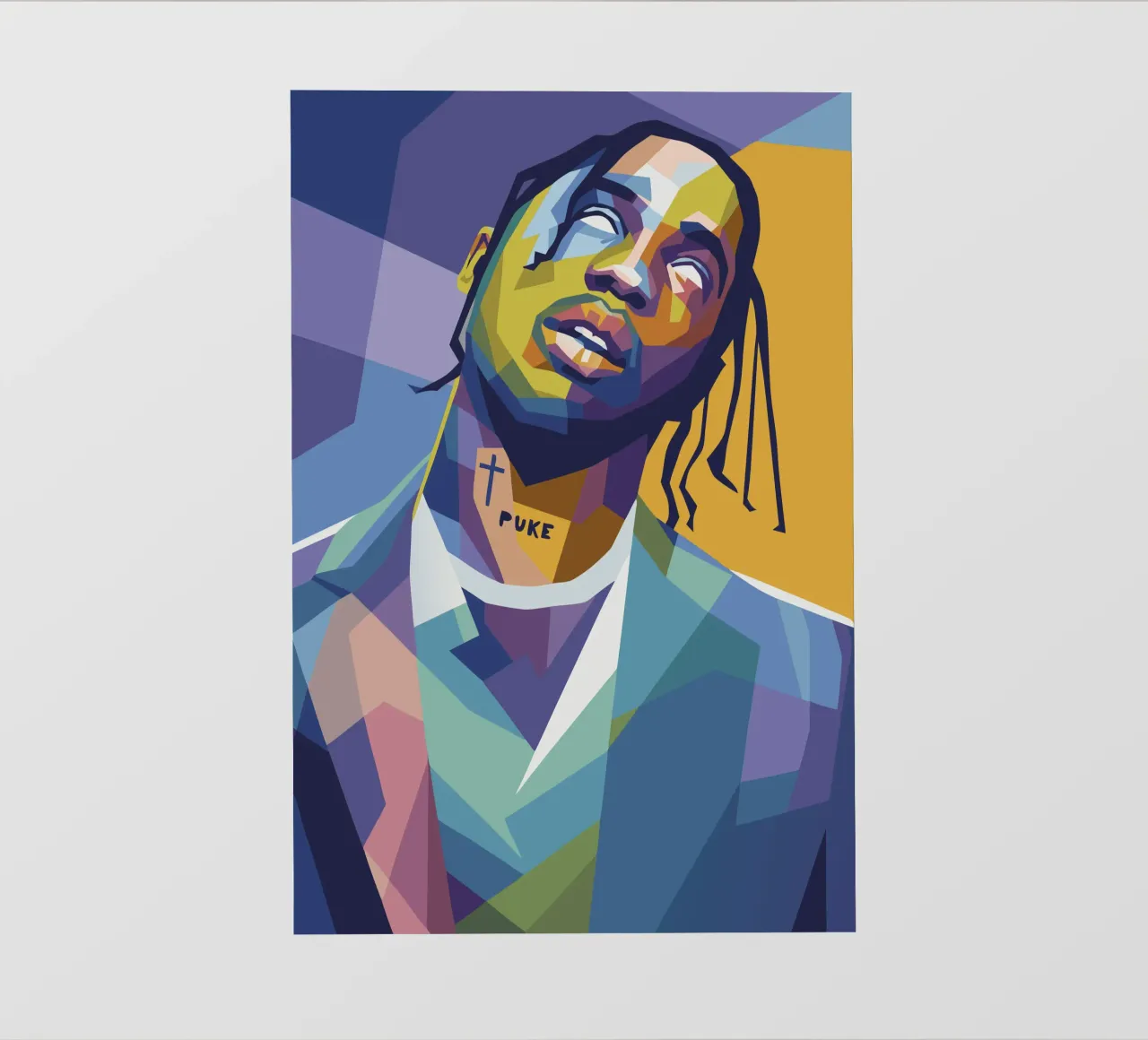 travis retro pop art wpap pellicola backlit da aiswa