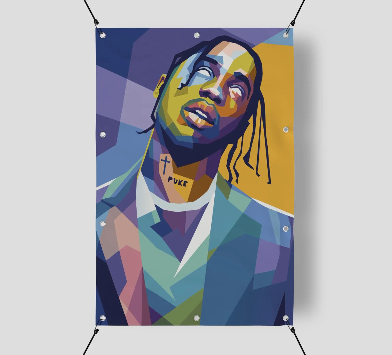 travis retro pop art wpap telo in pvc da aiswa