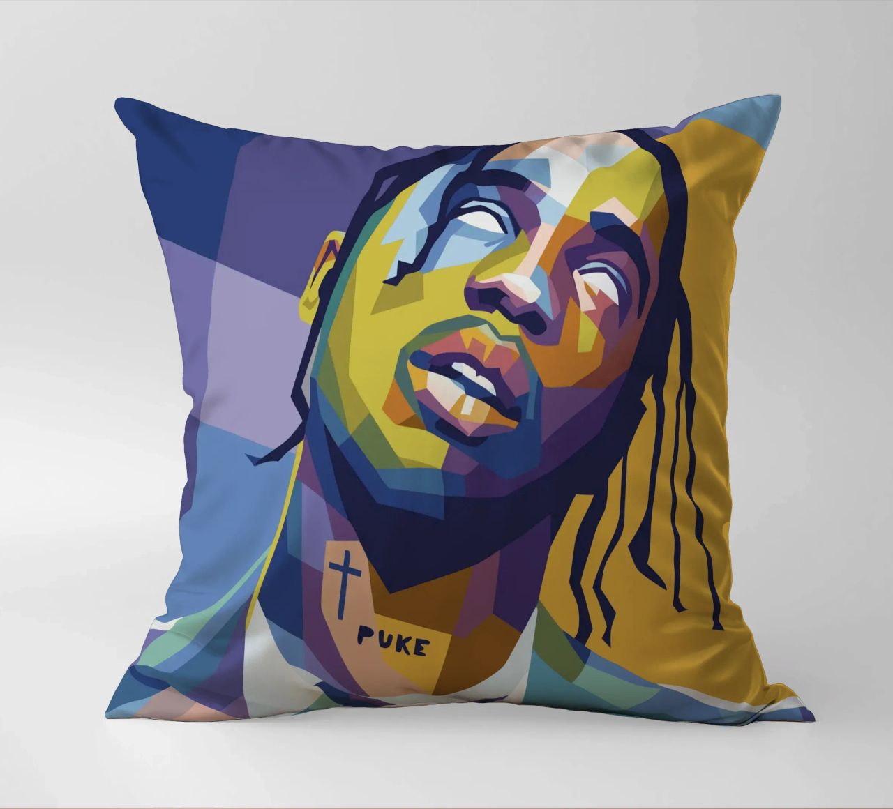 travis retro pop art wpap cuscino da aiswa