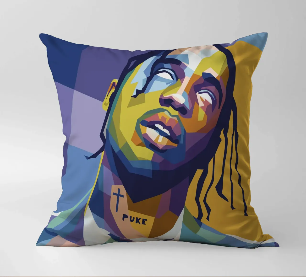 travis retro pop art wpap cuscino da aiswa
