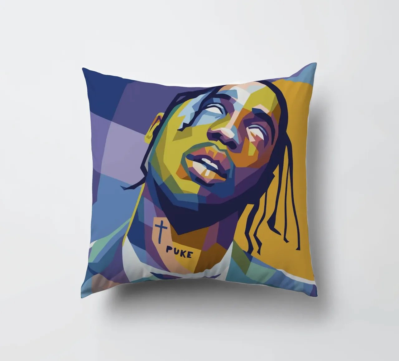 travis retro pop art wpap cuscino da aiswa